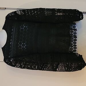 Express lacy long-sleeved blouse XS